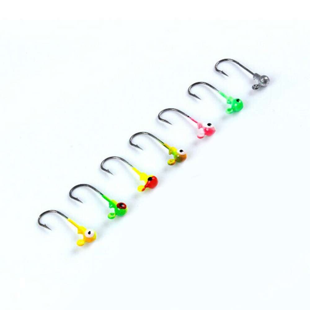 Bright Glow Soft Lure Fishing Hook Set with Colorful Heads - Trelure