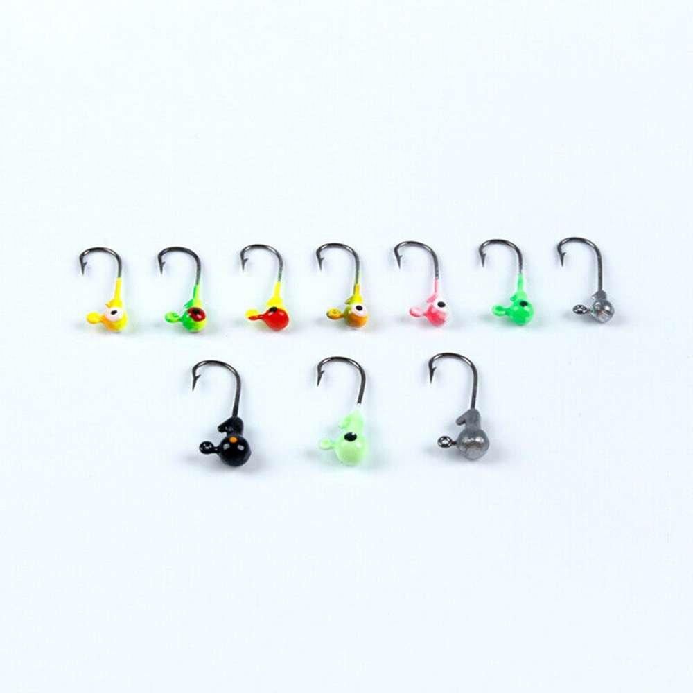 Bright Glow Soft Lure Fishing Hook Set with Colorful Heads - Trelure