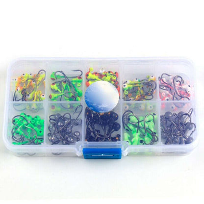 Bright Glow Soft Lure Fishing Hook Set with Colorful Heads - Trelure